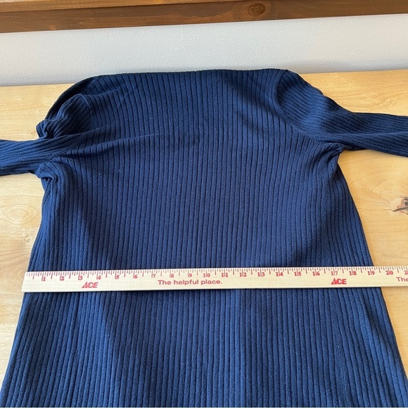 J McLaughlin Addilyn Women's Navy Open-Front Cardigan S navy blue ribbed light - Picture 8 of 12